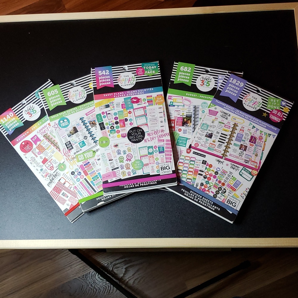 Happy Planner sticker books Rabinowitz, Gold Star, Planner basic, Budget, Sassy